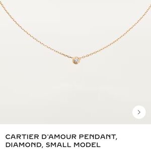Cartier D'Amour Gold Necklace with Diamond